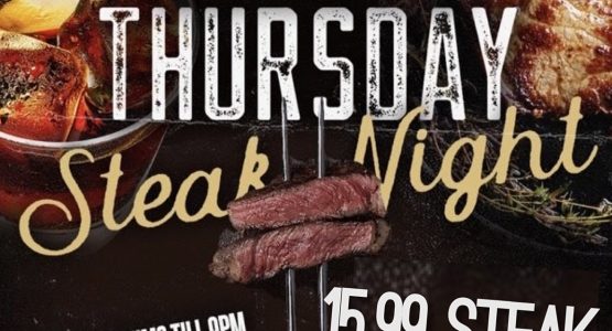 Steak Night Thurs at The Address $5 Patron & Jack Dan  til 9 & $150 Bottles